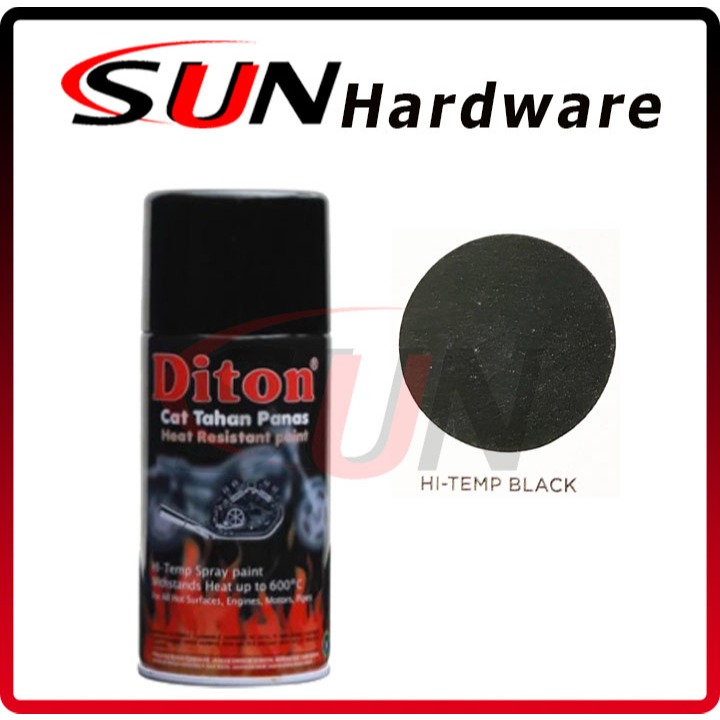 Pilox DITON HI Temp 150 CC Black Hitam Pilox Pylox Cat Semprot Anti Panas Knalpot