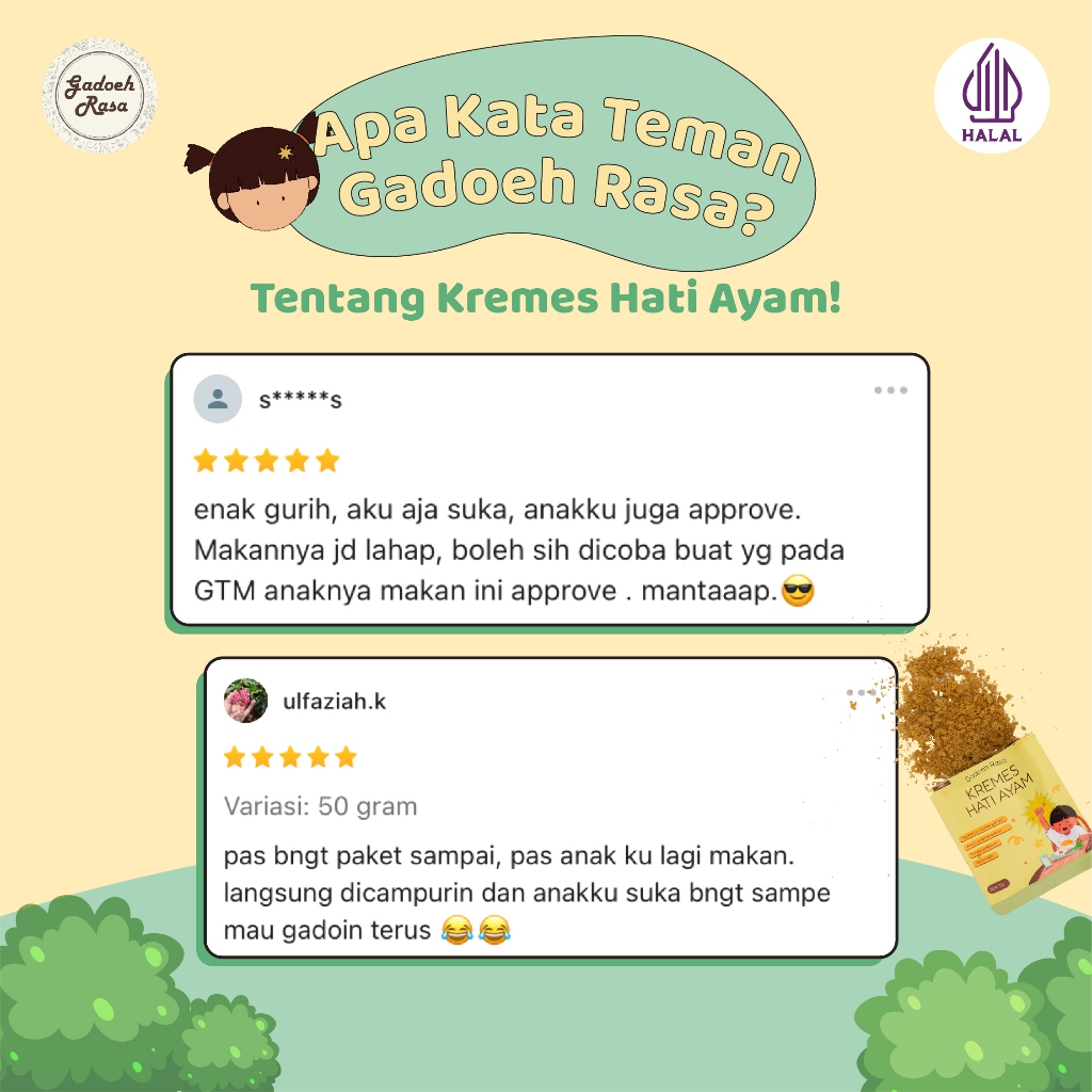 

Gadoeh Rasa Kremes Hati Ayam Sachet 15gr Renyah Halal