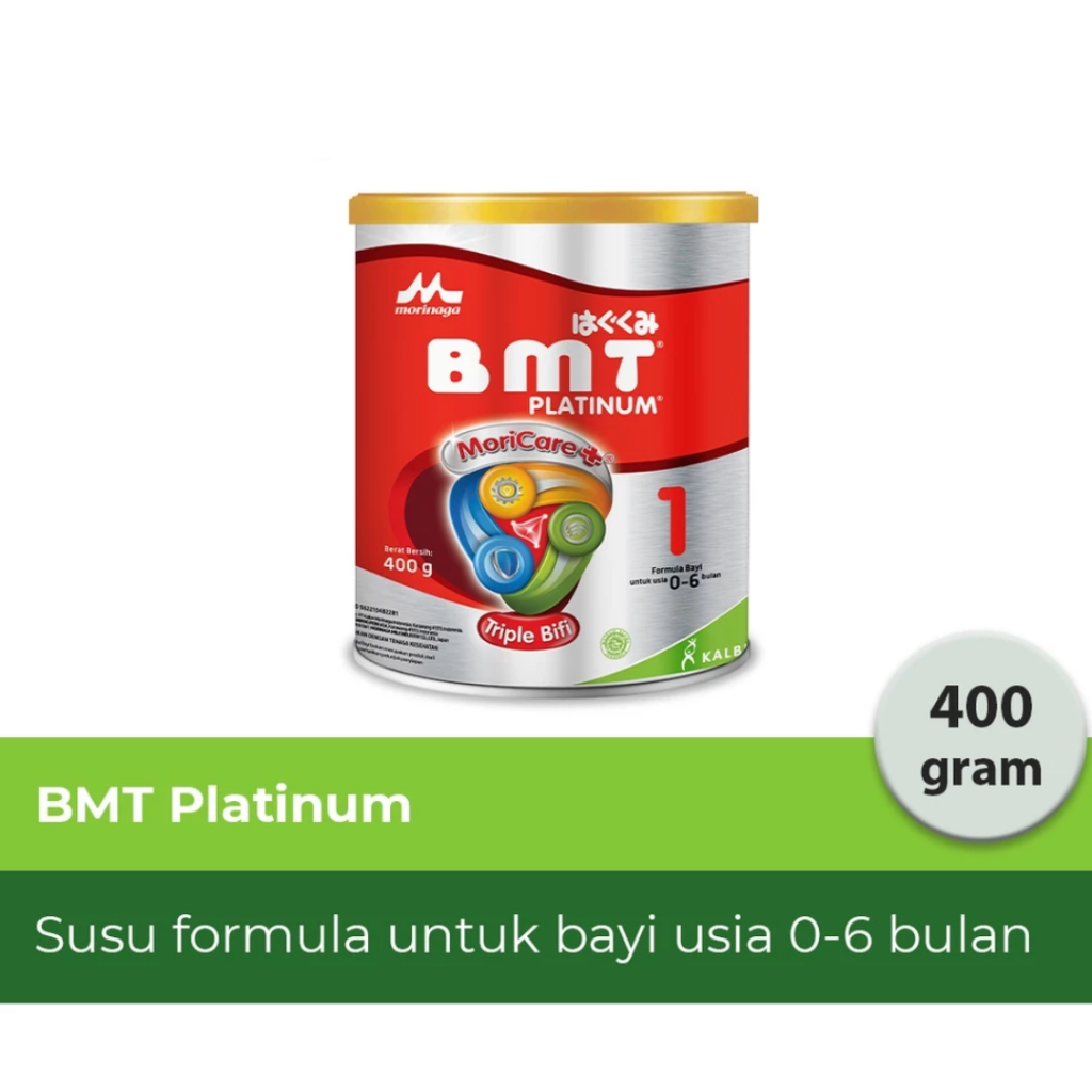 Morinaga BMT Platinum kaleng 400gr / Susu Formula Bayi usia 0-6bulan