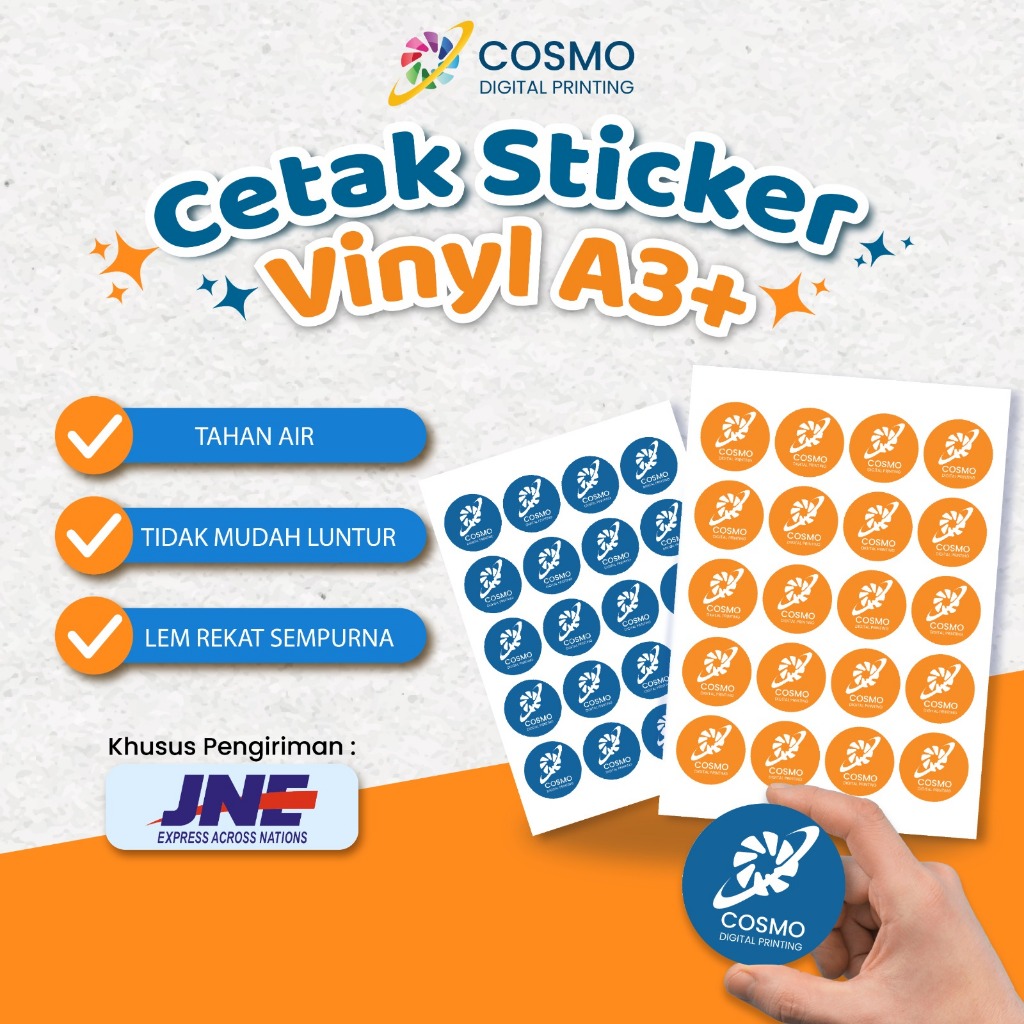 

Cetak Sticker Vinyl A3+ - Cetak Sticker Label - CETAK KILAT 1 HARI JADI - SATUAN