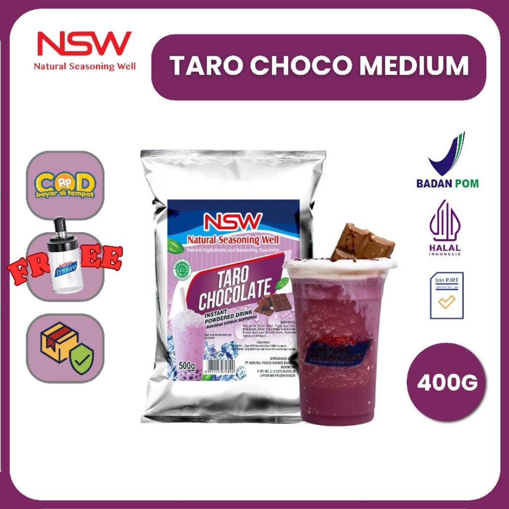 

NSW Powder Drink Rasa Taro Chocolate MEDIUM 400 gr