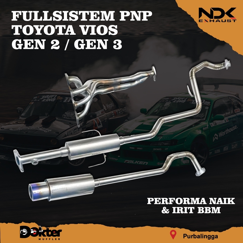 KNALPOT RACING MOBIL NDK EXHAUST VIOS GEN 2 / GEN 3  FULLSISTEM PNP NDK EXHAUST