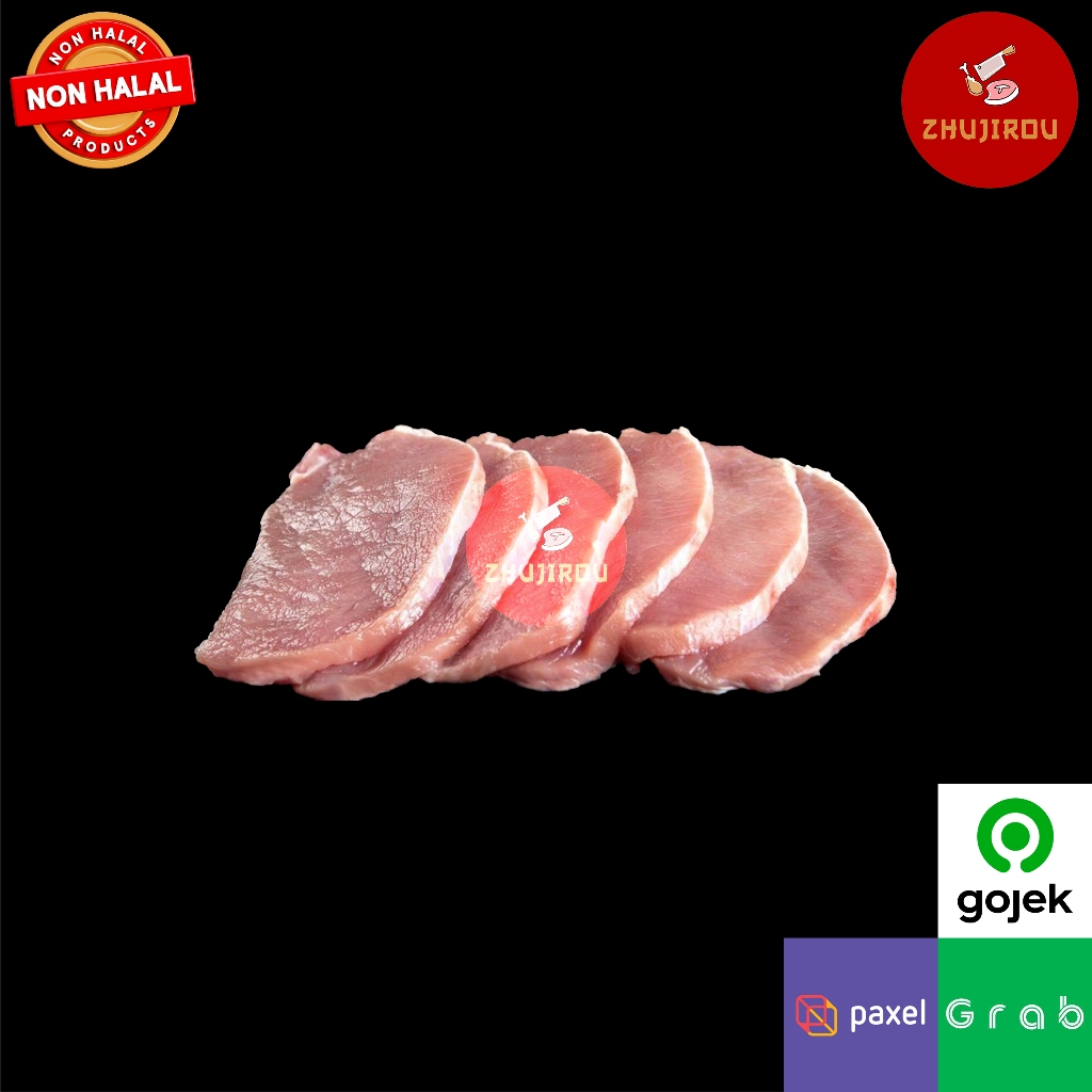 

Daging Babi Lulur Luar Slice / Pork Loin Slice / Karbonaci Slice / Karbonat Slice -ZHUJIROU