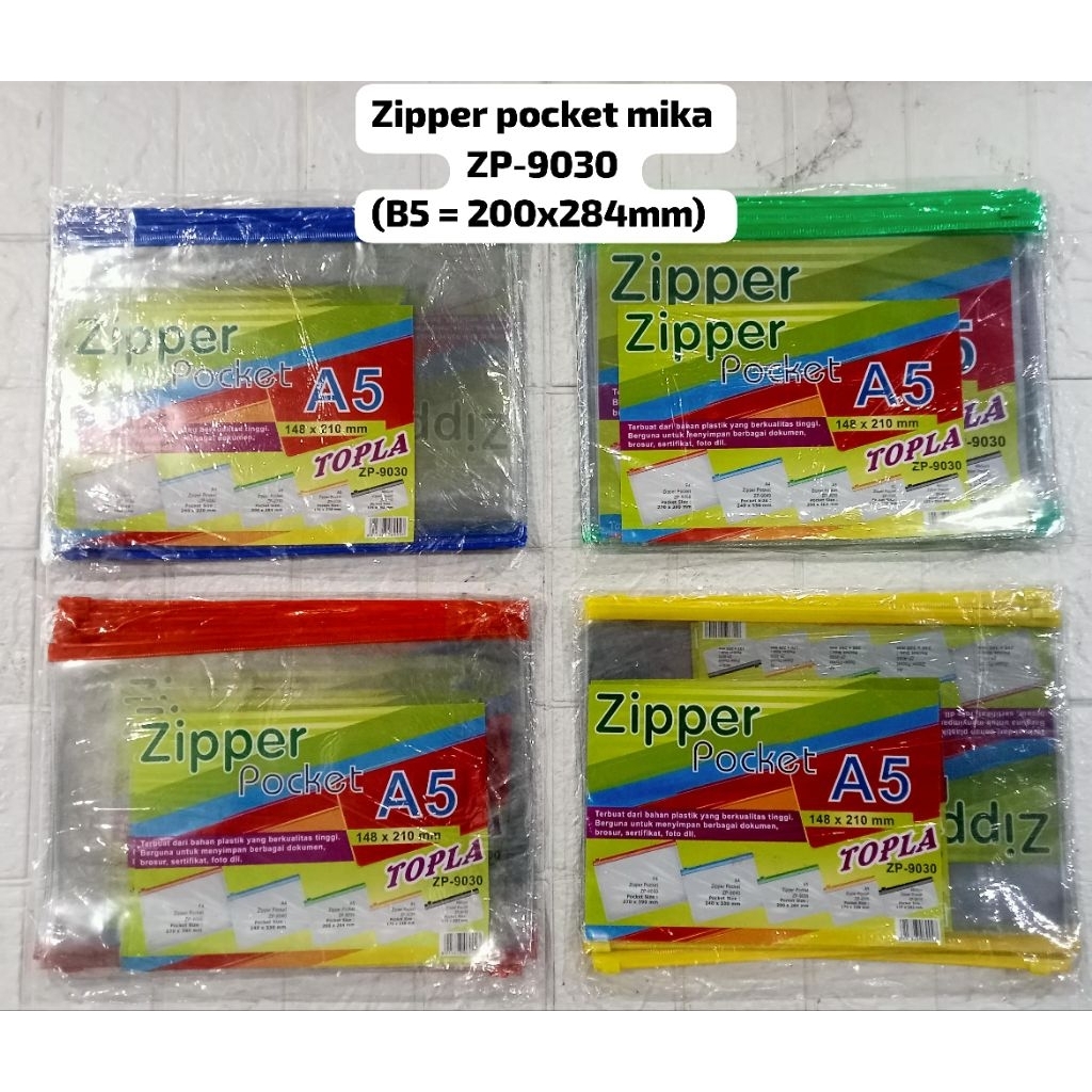 

map zipper pocket B5 perlusin ** OBK