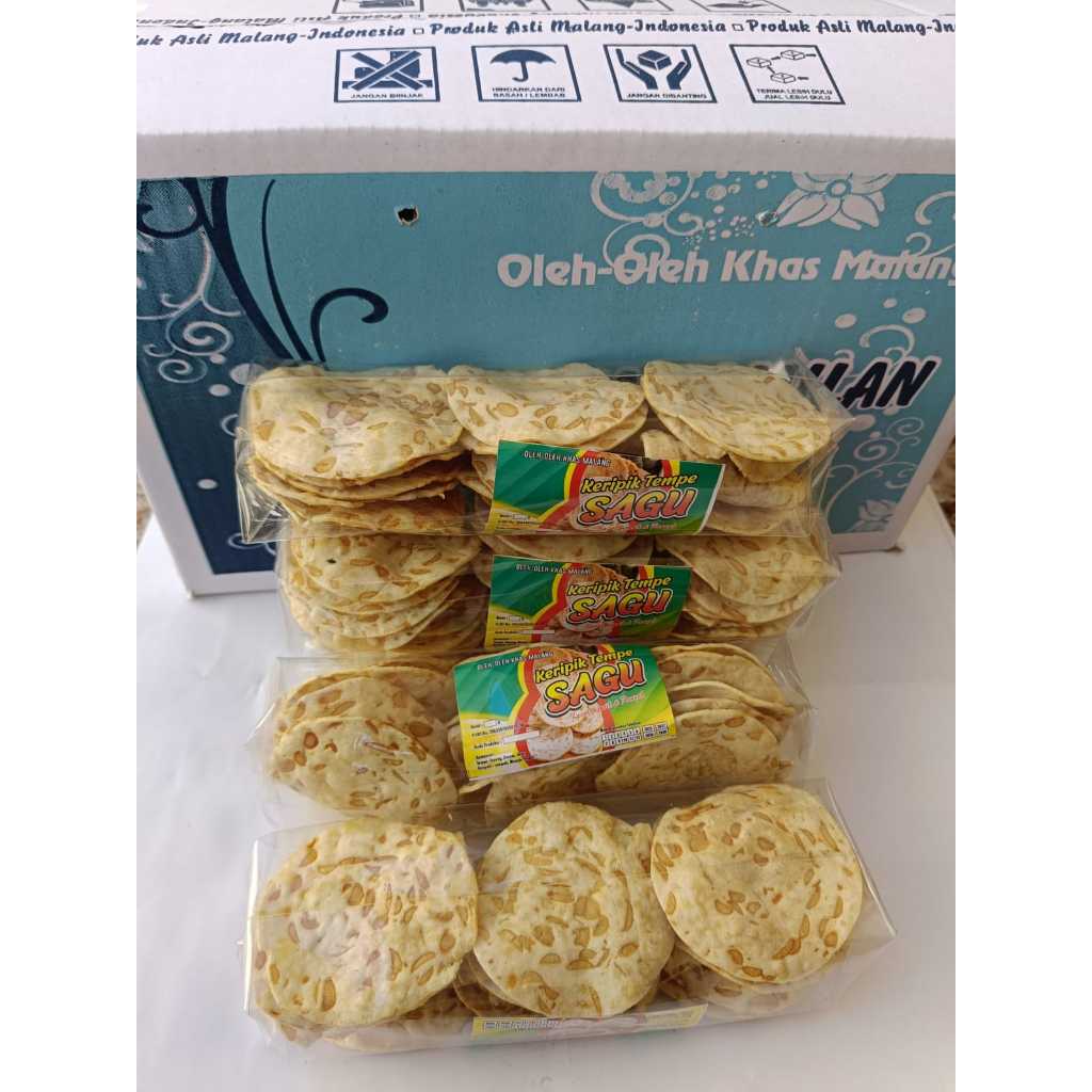 

[PAKET COMBO Isi 10] Keripik Tempe Sagu | crispy food Oleh-Oleh Khas Malang