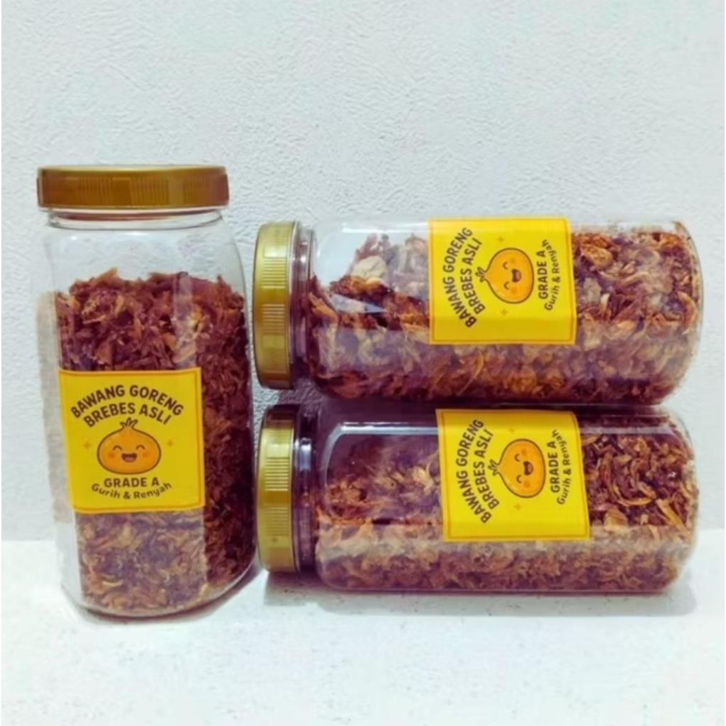 

Bawang Goreng Asli Brebes Grade A 300grm Toples