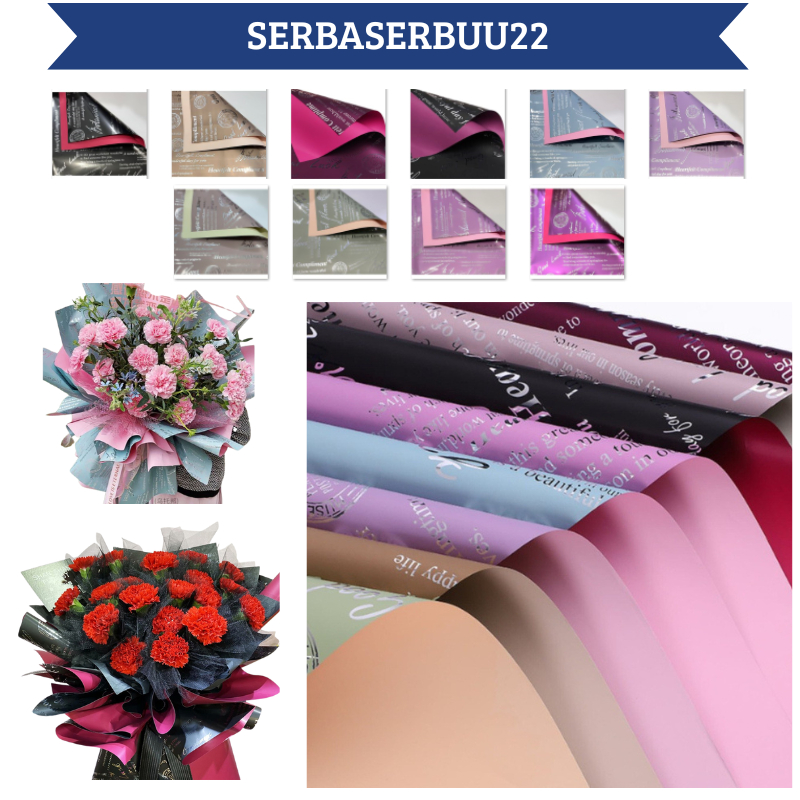 

Kertas Buket Bunga Dua Warna Cellophane Flower Wrapping BiColor Waterproof KB107 SS22