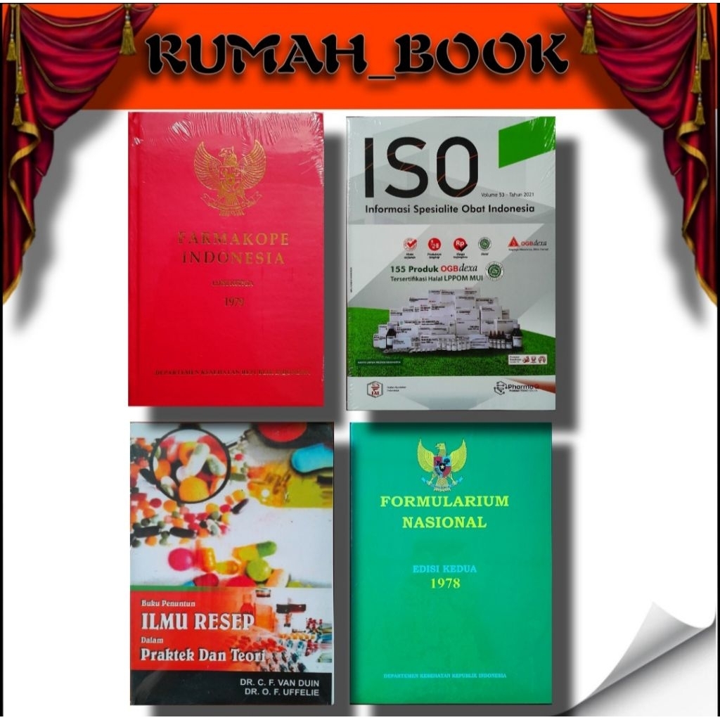 PAKET 4 FARMASI : Farmakope 3 , ISO,  VANDUIN,  FORNAS