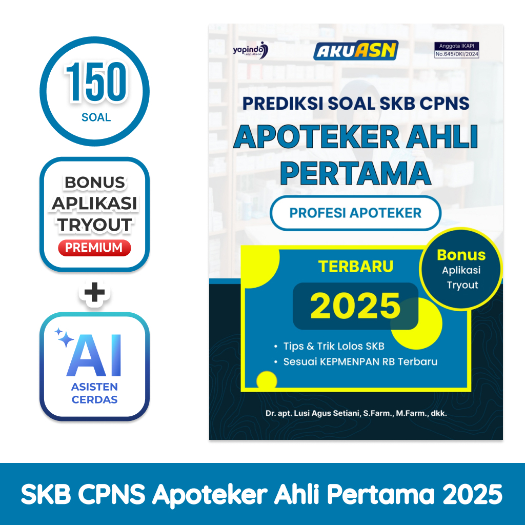 AKU ASN Buku Prediksi Soal SKB CPNS Apoteker Ahli Pertama 2025