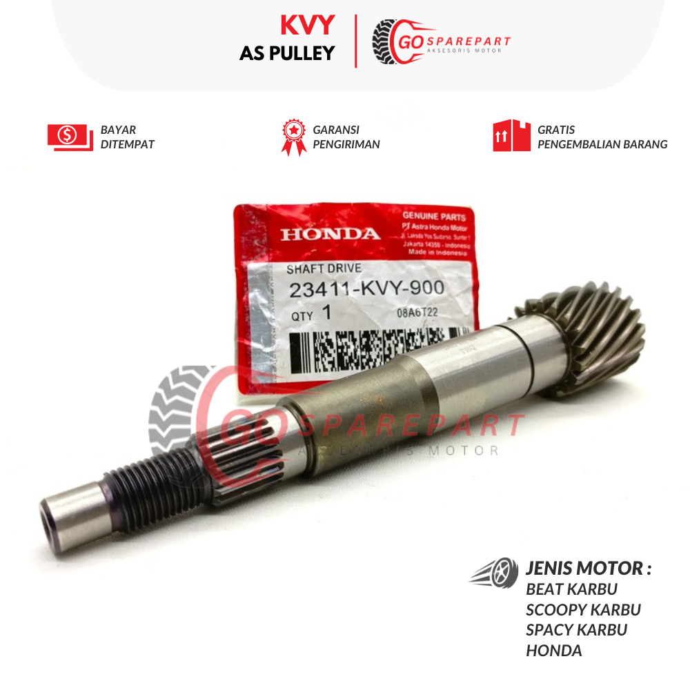 KVY AS PULLEY HONDA BEAT / PULLEY V-BELT MOTOR SCOOPY / PULLEY PENGGERAK / PULLEY SERPENTINE / PULLE
