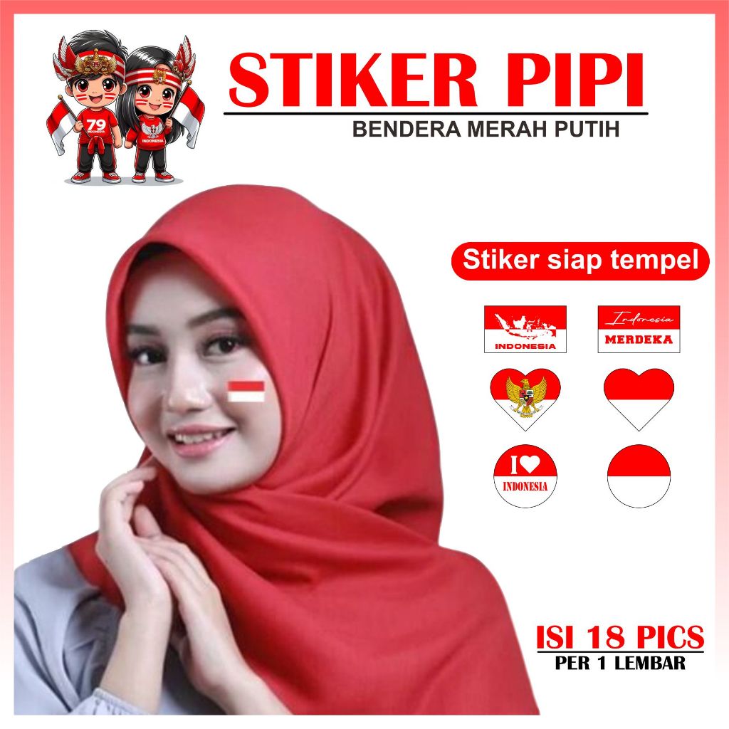 

Stiker pipi siap tempel-Stiekr Merah Putih Cutting Harga Termurah