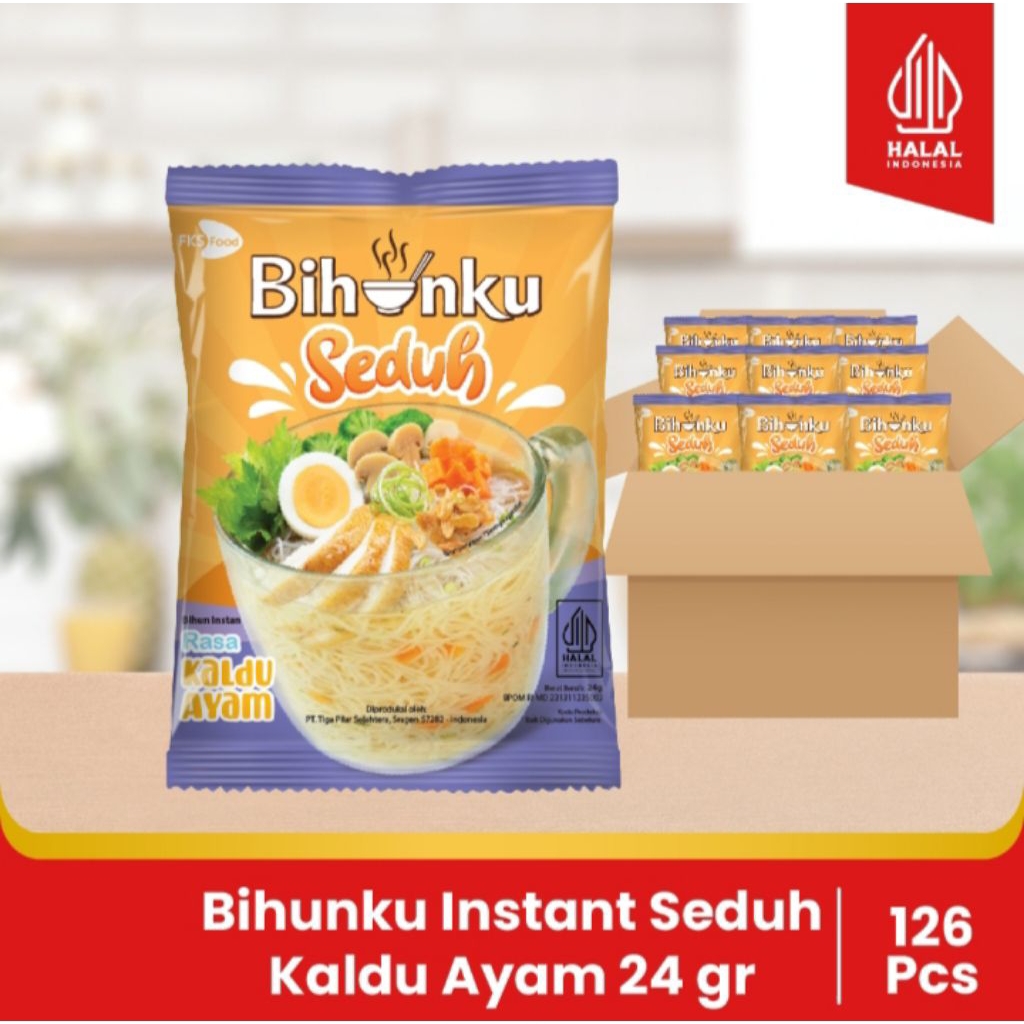 

FKS FOOD || Bihunku Instan - Seduh Kaldu Ayam - 1 Karton - 120 Pcs - 24 gr