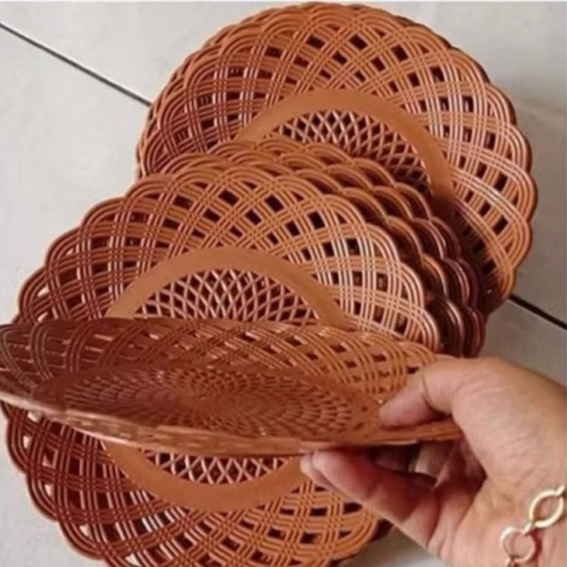 INGKA lusinan isi 12pcs / piring plastik / piring anyam / ingka anyam