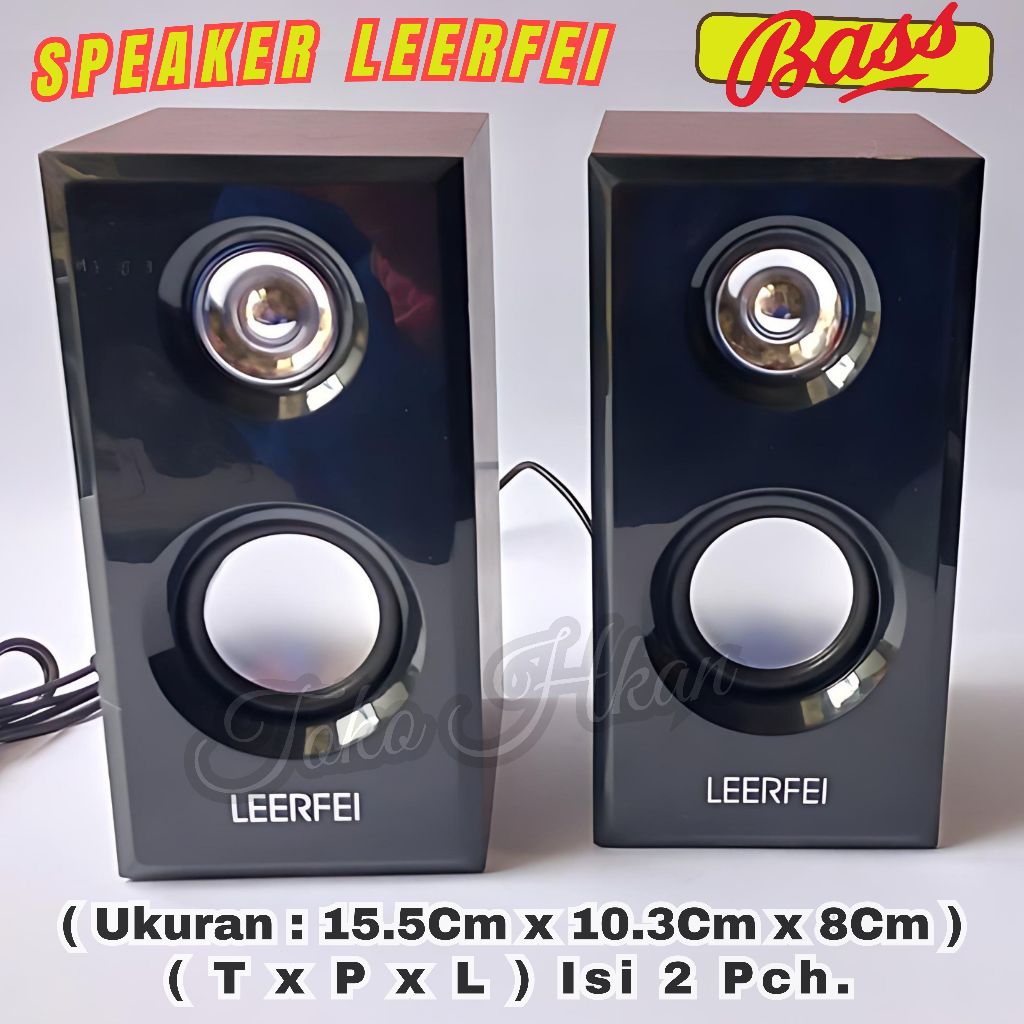 TERLARIS~Speaker Laptop - Komputer - Hp - Leerfei Extra Bass | Speaker Aktif Bisa Di Sambung Ke Mobi