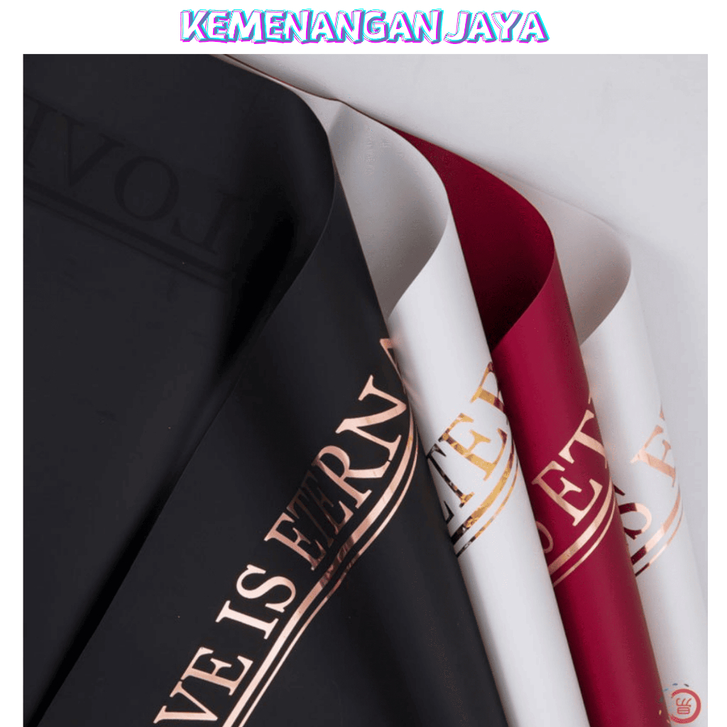 

Isi 20 LEMBAR Kertas Buket Bunga Valantine LOVE IS ETERNAL Flower Wrapping Cellophane Waterproof KB059