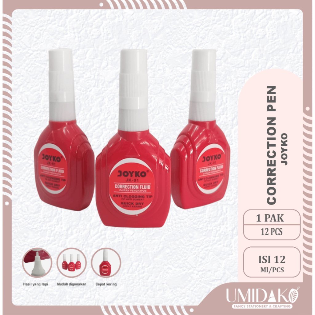 

[UMIDAKO] TIPE X CAIR/CORRECTION FLUID JOYKO | STIPO CAIR JOYKO JK-01