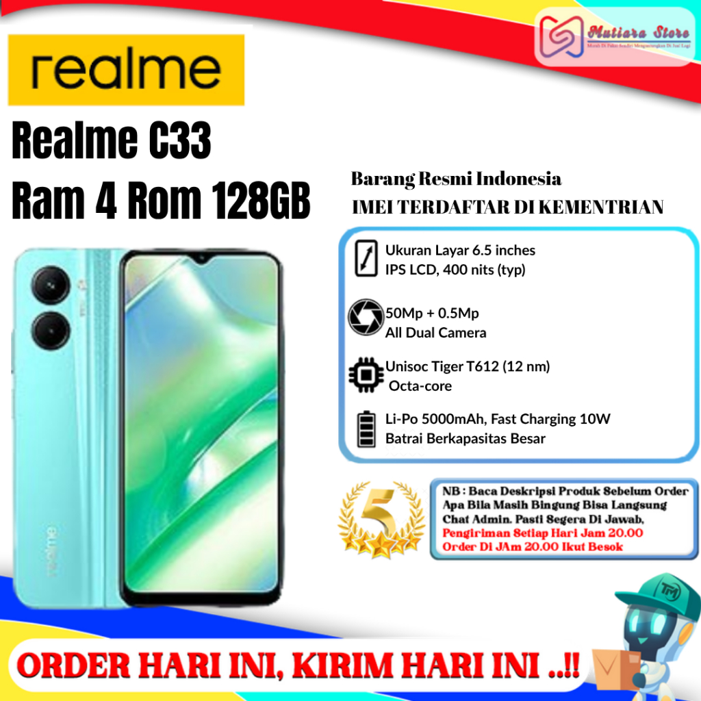 Realme C33 Ram 4 Rom 128GB