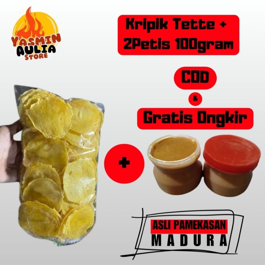 

KRIPIK TETTE 100PCS + PETIS 100GRAM IKAN TUNA ASLI PAMEKASAN MADURA