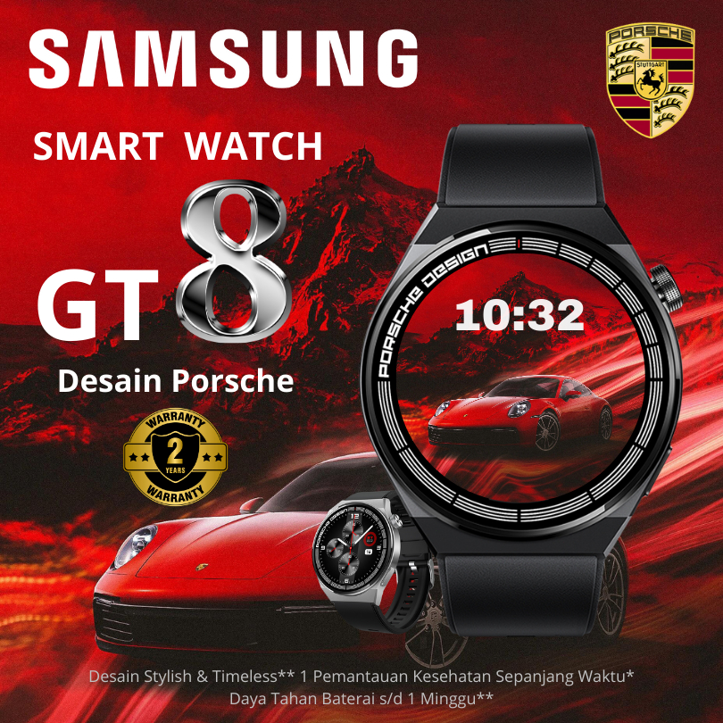 SAMSUNG SmartWatch GT8 Anti Air smart watch Pria  jam tangan pria smartwatch Blood Oxygen Monitorin 