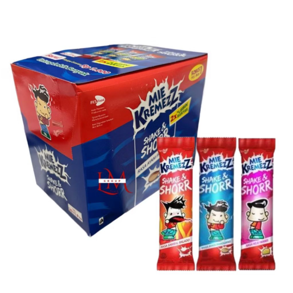 

Mie Kremezz Shake and Shorr 1 box isi 20 pcs