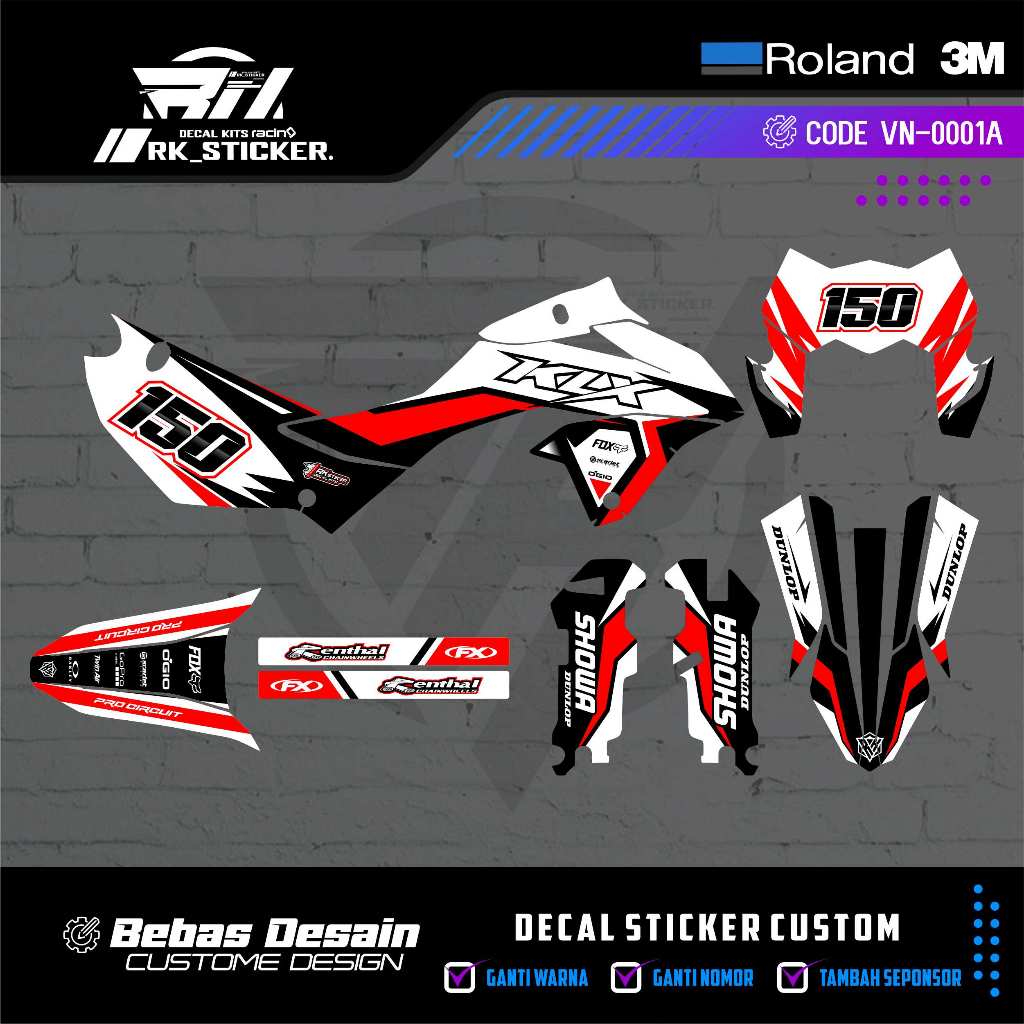 DECAL KLX 150 SE 2023-2024 - DECAL KLX 150 SM 2023-2024FREE USTOME DESIGN