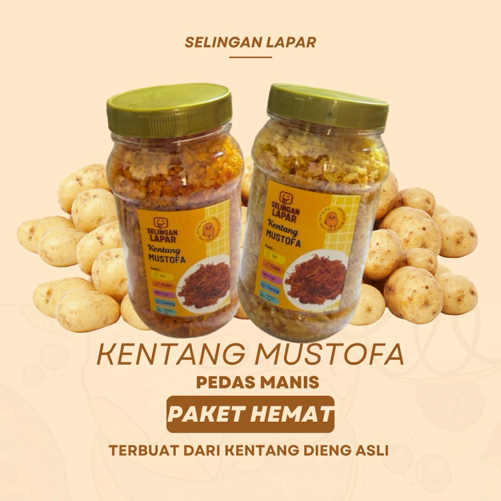 

Premium Kentang Mustofa Paket Hemat | Terbuat dari kentang Dieng Asli