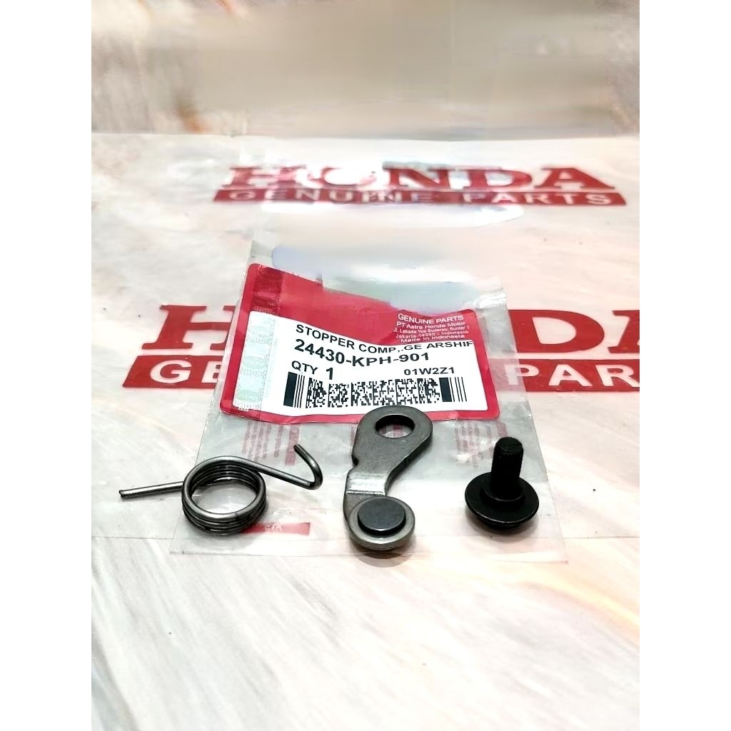 STOPPER PERSENELING GIGI RASIO SET+PER BAUT 24430-KPH-901 ASLI HONDA  KARISMA SUPRA X 125 HELM IN OR