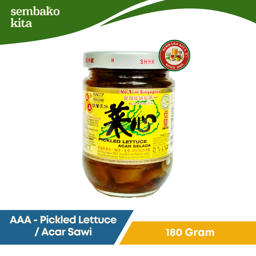 

AAA Pickled Lettuce / Caisim Botol / Acar Sawi 180 gr