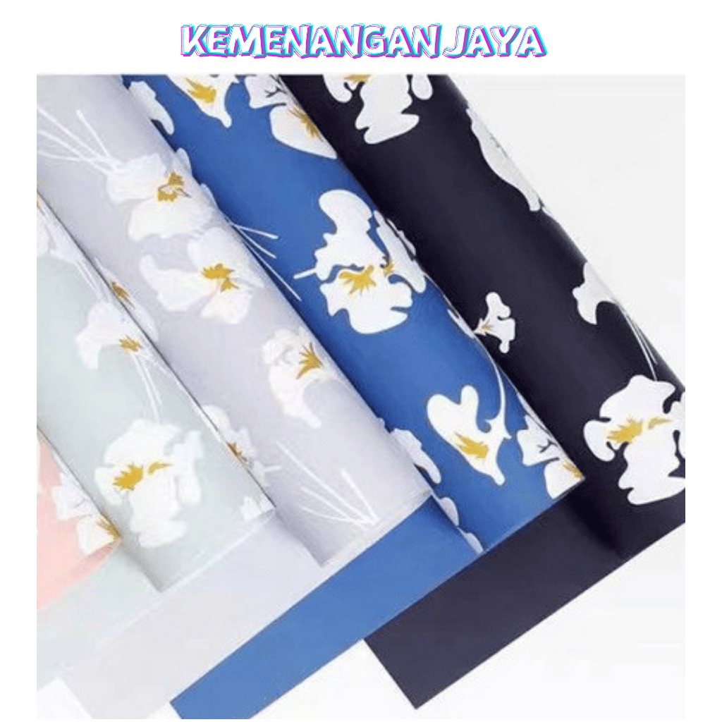 

Isi 20 LEMBAR Flower Wrapping Paper Color Flower Craft Kertas Buket Motif Bunga Cellophane KB065