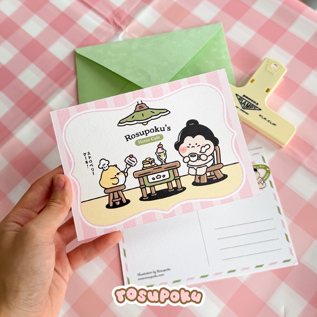 

Rosupoku Greeting Card — Home Cafe