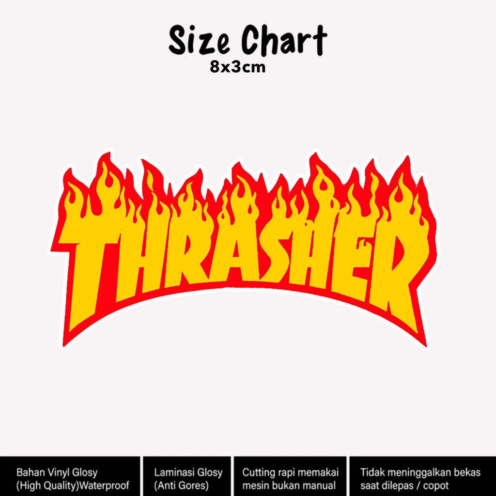 

STIKER THRASHER STIKER BRAND STIKER SKATEBOARD STIKER SATUAN STIKER CUTTING