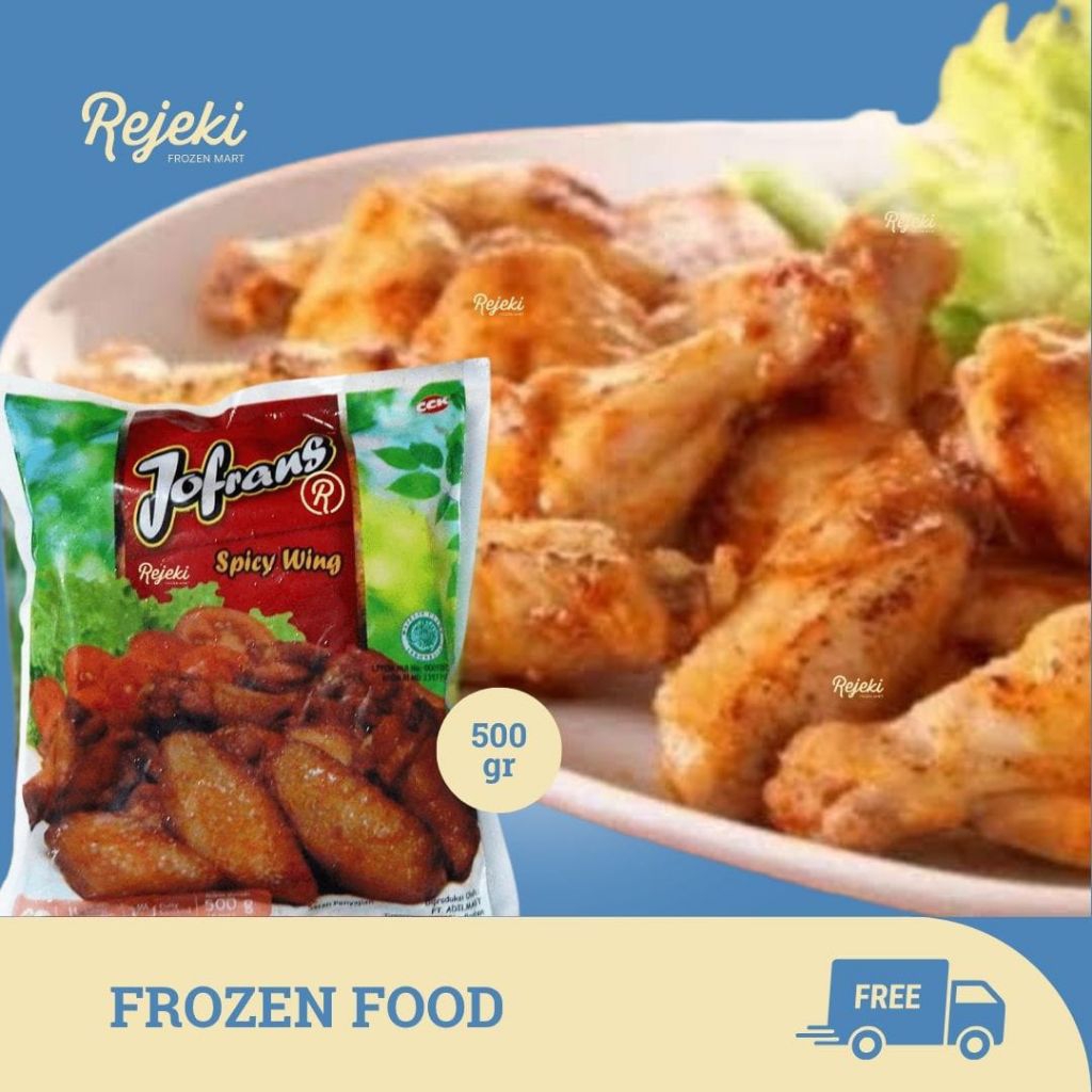 

Jofrans Chicken Spicy Wing 500gr - Rejeki Frozen Mart