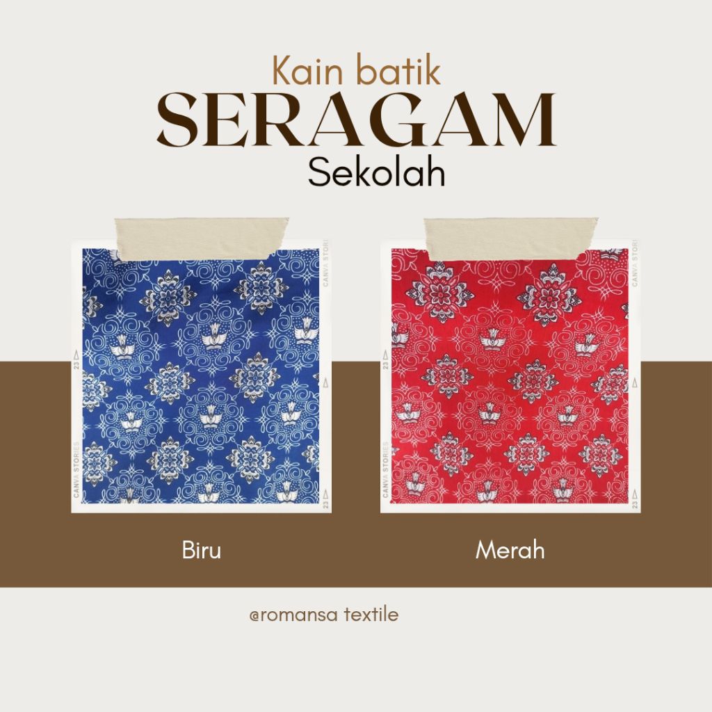 KAIN BAHAN BATIK SERAGAM SEKOLAH SD DAN SMP TUTWURI KECIL