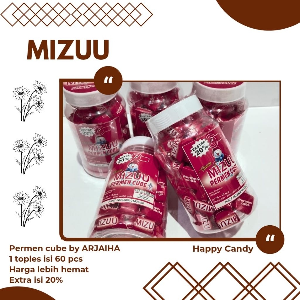 

Candy Cube MIZUU Permen Cube Viral Isi 60 Pcs