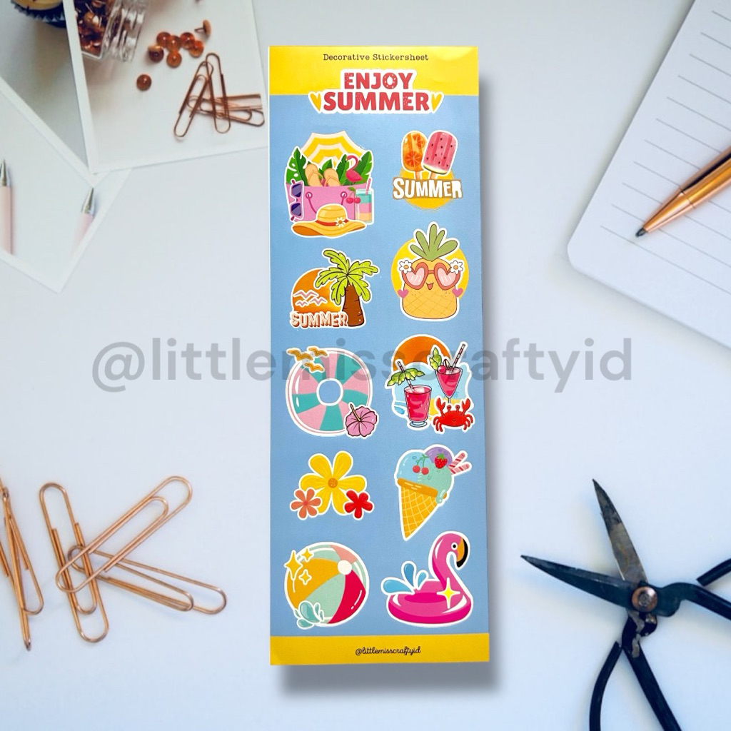 

Sticker bujo decoration summer journal vynil
