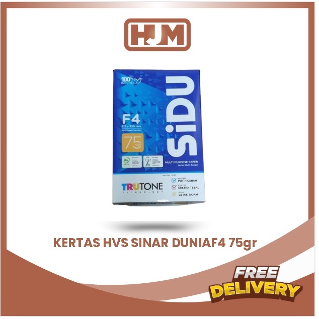 

KERTAS HVS SIDU SINAR DUNIA F4 75 GSM