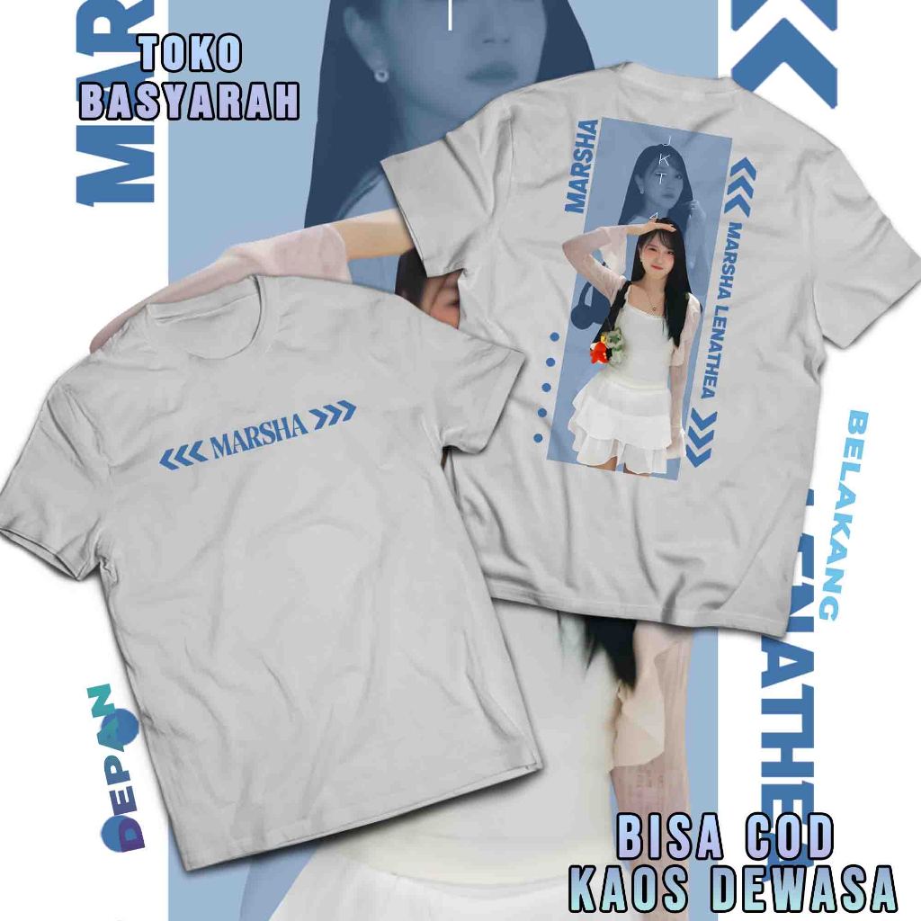 KAOS MARSHA JKT48 DESIGN TERBARU - T-SHIRT MY OSHI MEMBER JKT48 - BAJU STREETWEAR AESTHETIC JKT48 PA