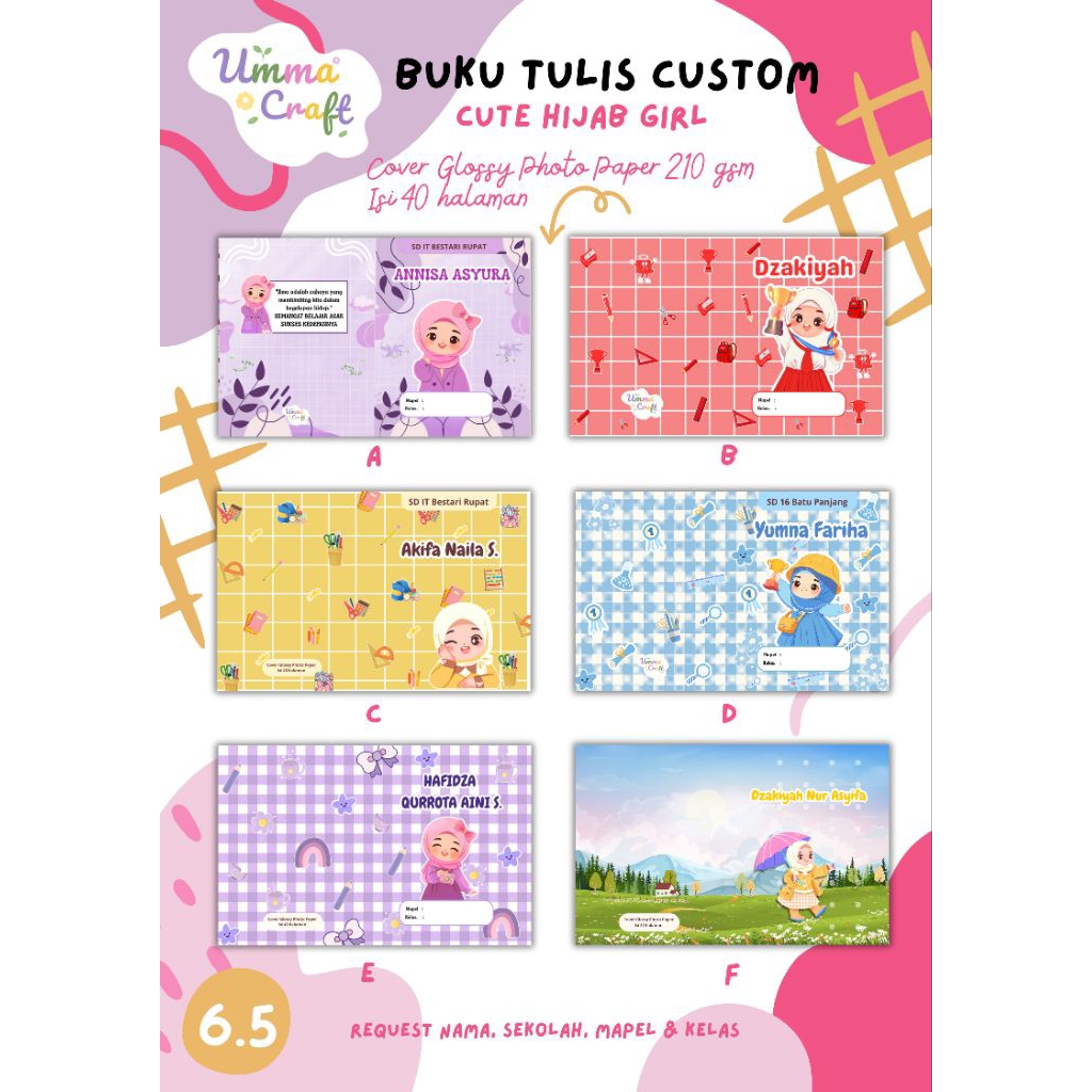 

Buku Tulis Custom GIRL