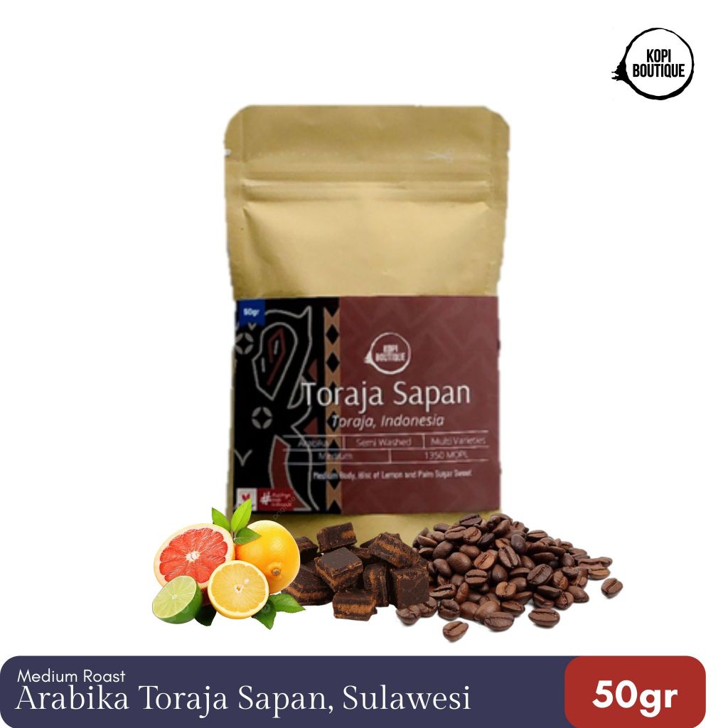 

Kopi Arabica Toraja Sapan Sulawesi 50gr