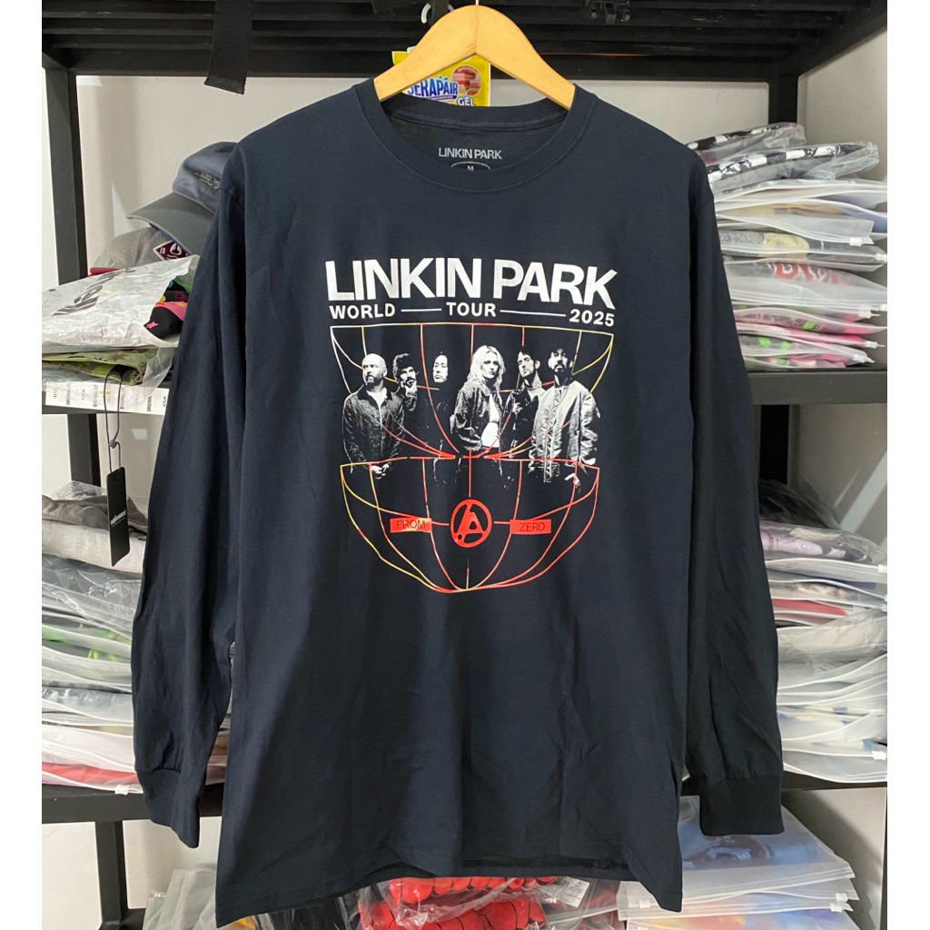 Kaos lengan panjang import original official Band Linkin park tour 2025
