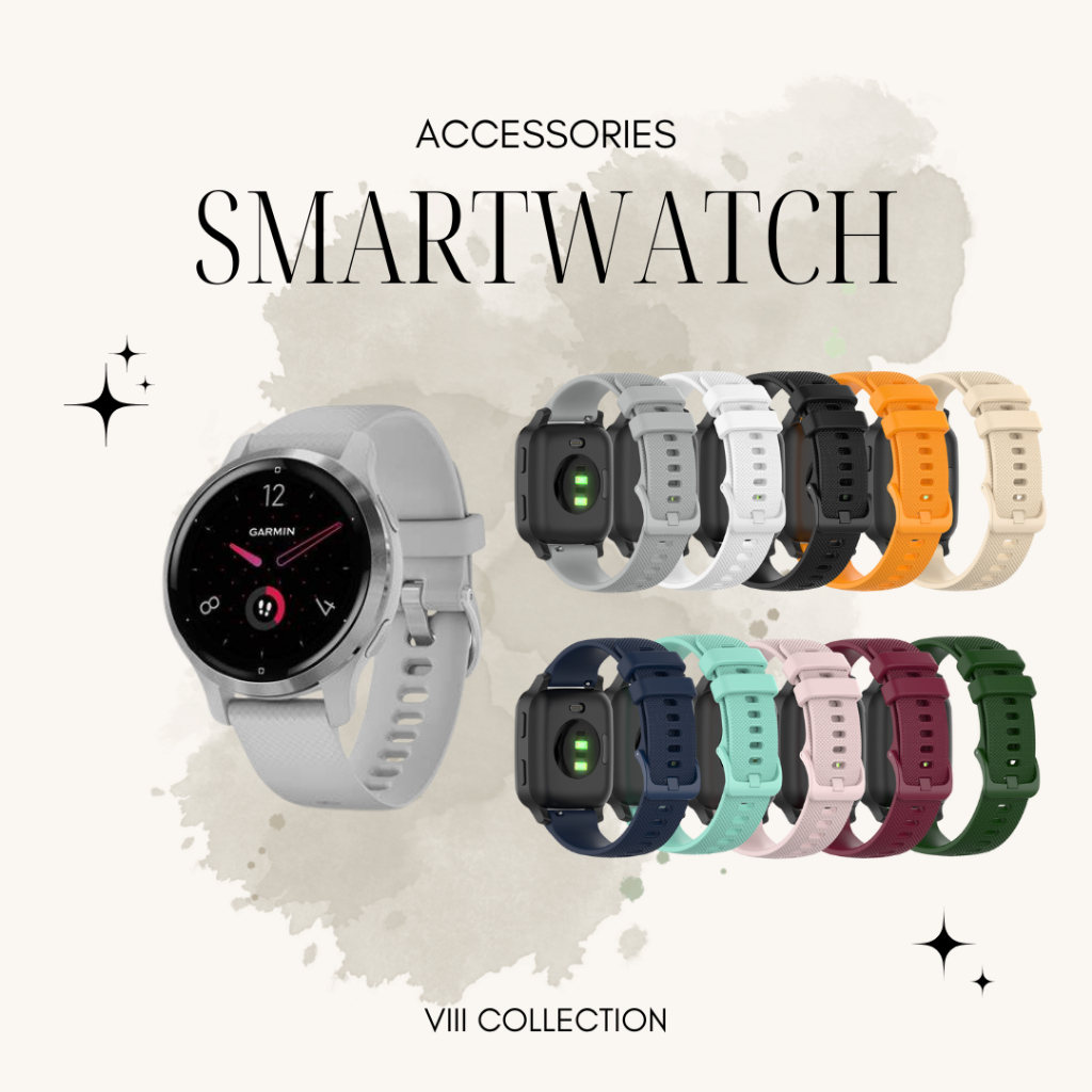 STRAP SILIKON UNTUK SMARTWATCH GARMIN VENU 2S - VIII COLLECTION