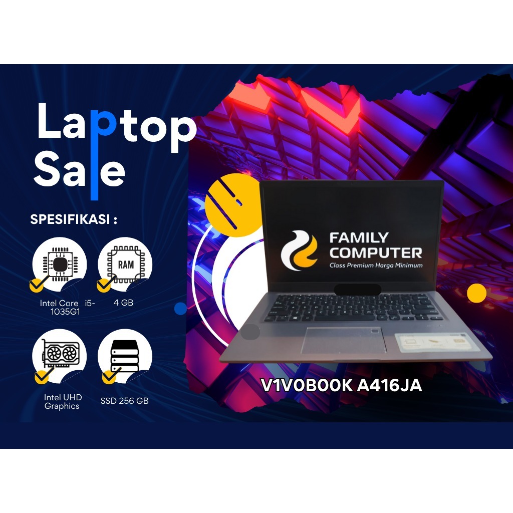 ASUS VIVOBOOK A416JA.303 CORE I5 GEN 10 SSD 256GB/4GB