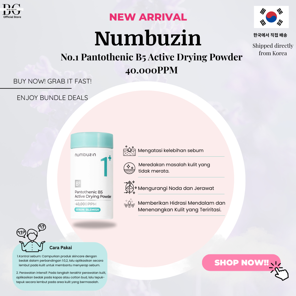 Numbuzin No.1 Pantothenic B5 Active Drying Powder Skincare 7G - Numbuzin Active Drying
