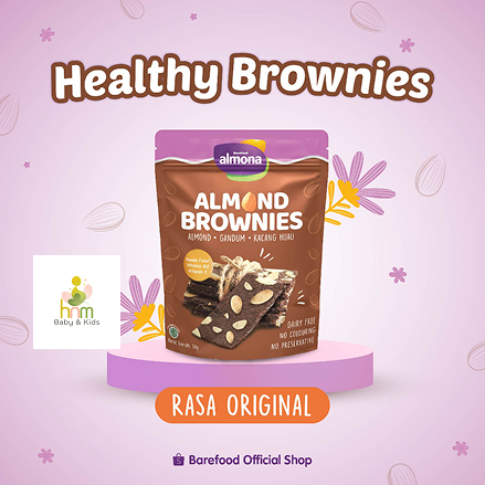 

Almona Almond Brownies 50gr - Snack Sehat - No Preservative - No Coloring