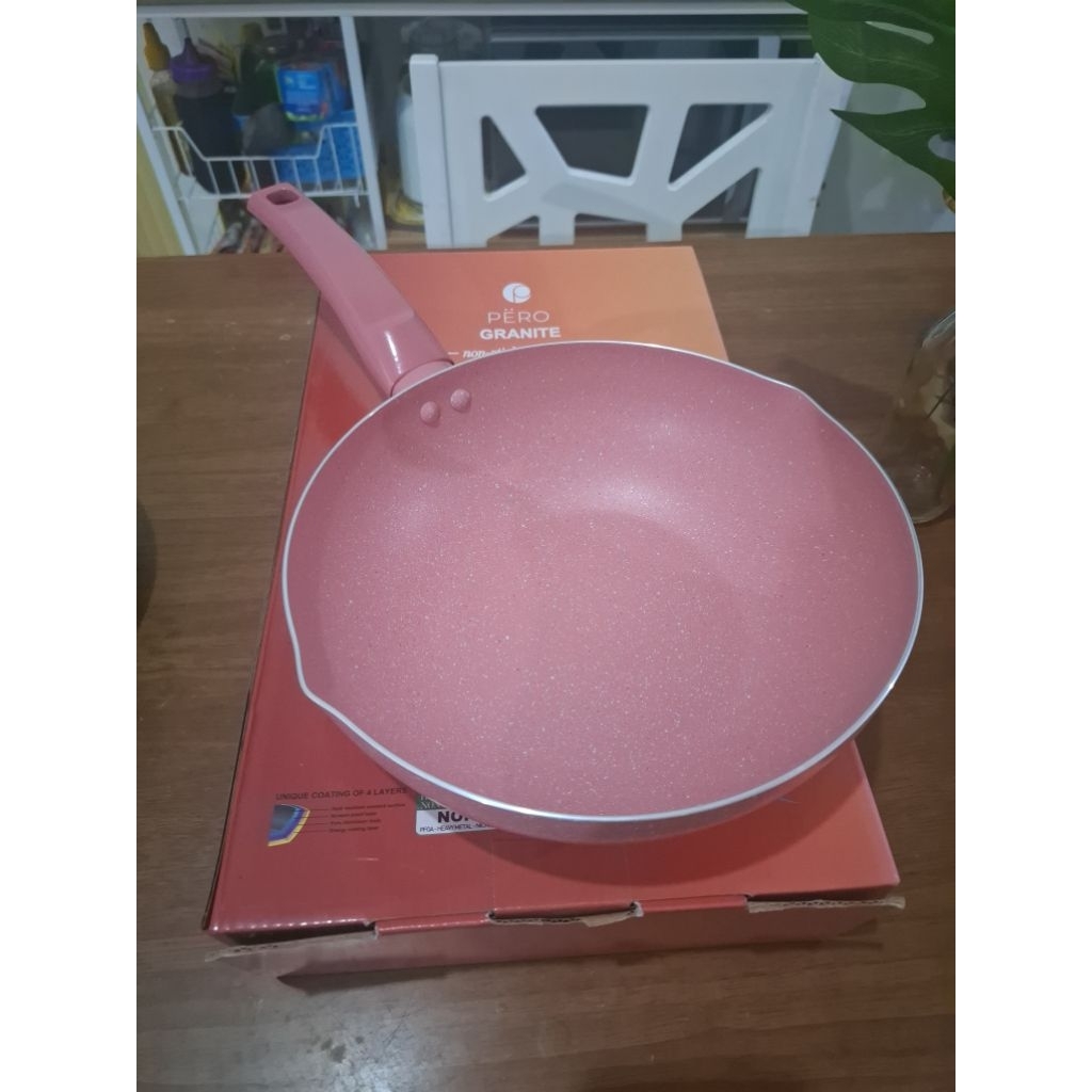Wok Pan Pero 24cm Wajan Granit Anti Lengket