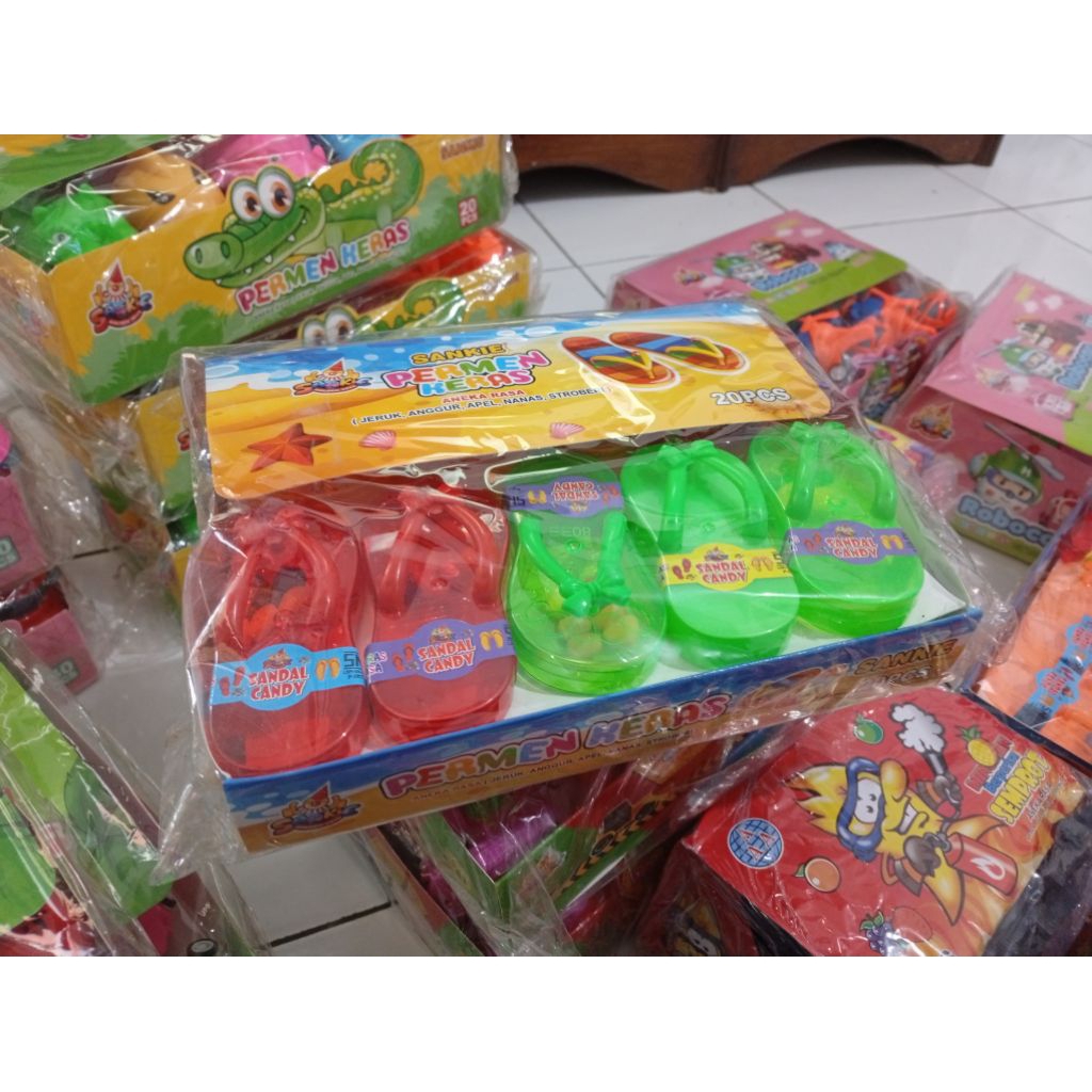 

permen bentuk sendal