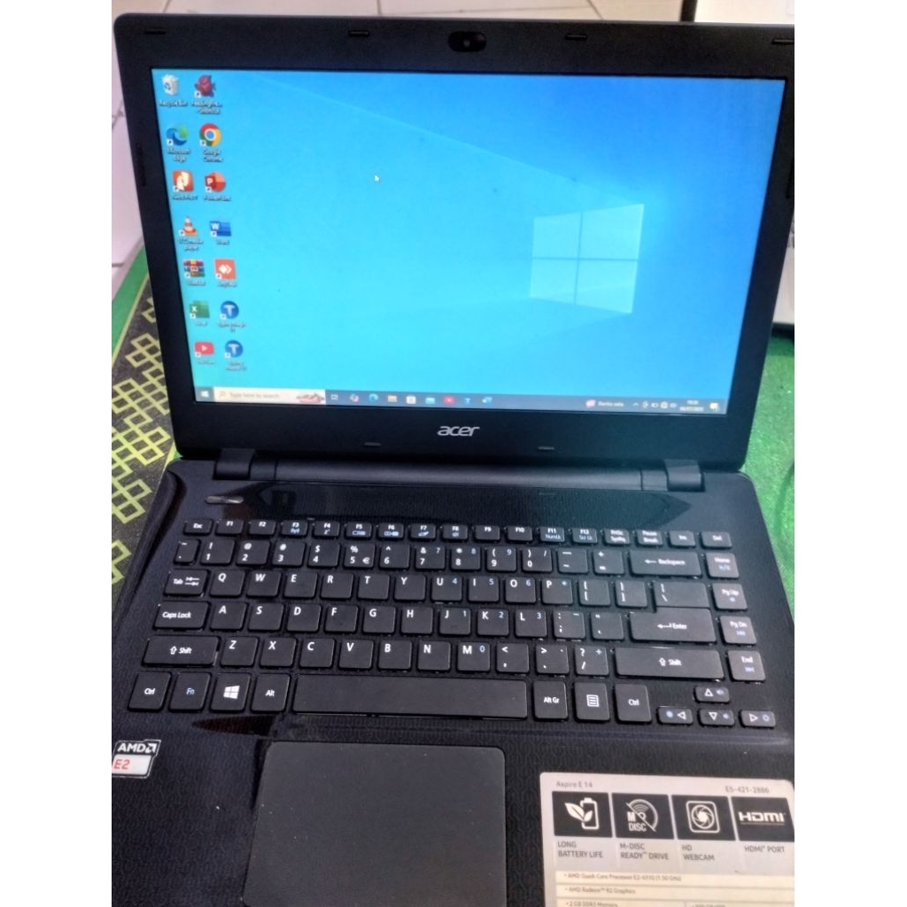 Laptop Acer Aspire E14 Second | RAM 4GB | HDD 500GB | Siap Pakai & Mulus
