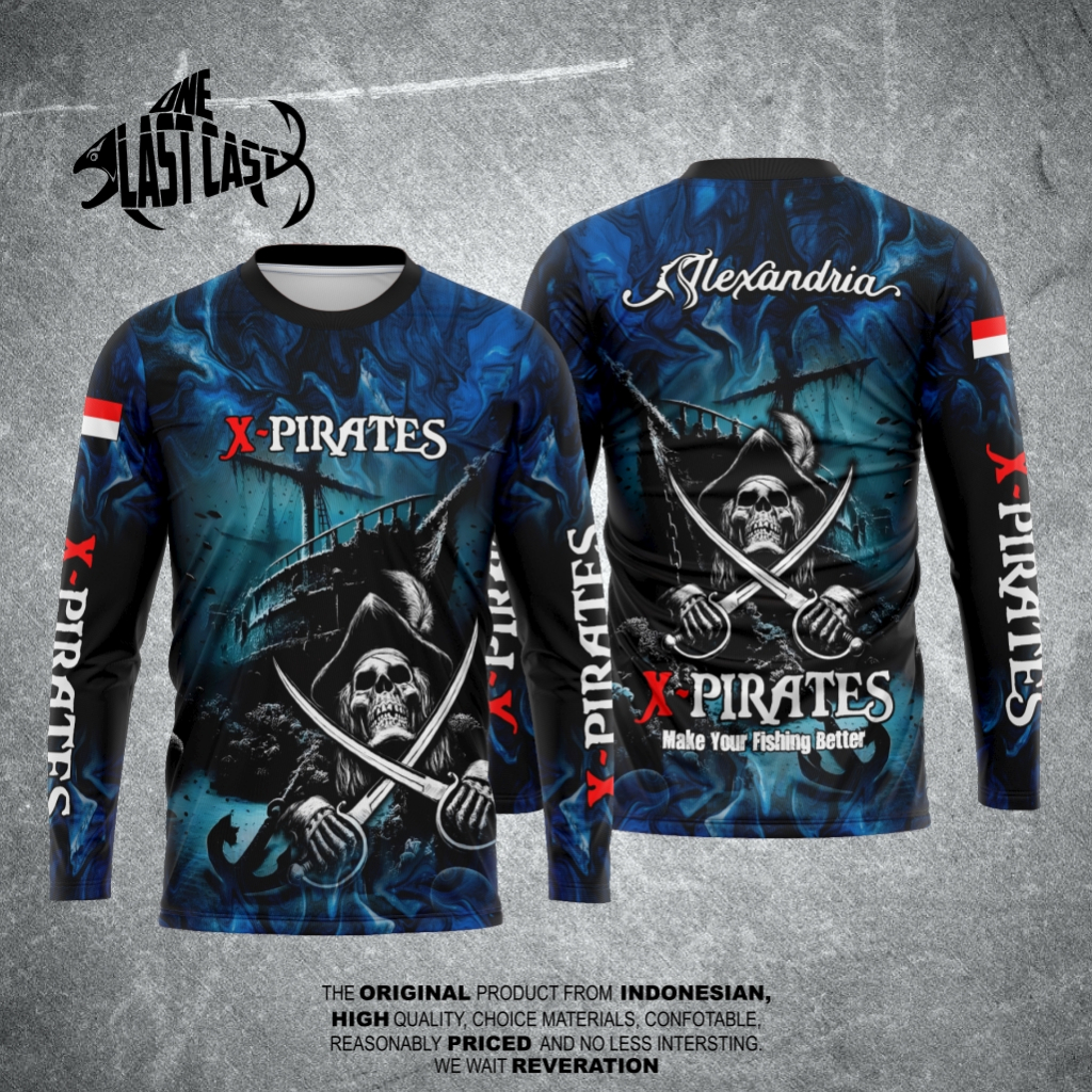 ONELASTCAST JERSEY MANCING TEGEK ALEXANDRIA X-PIRATES FULL PRINT PREMIUM