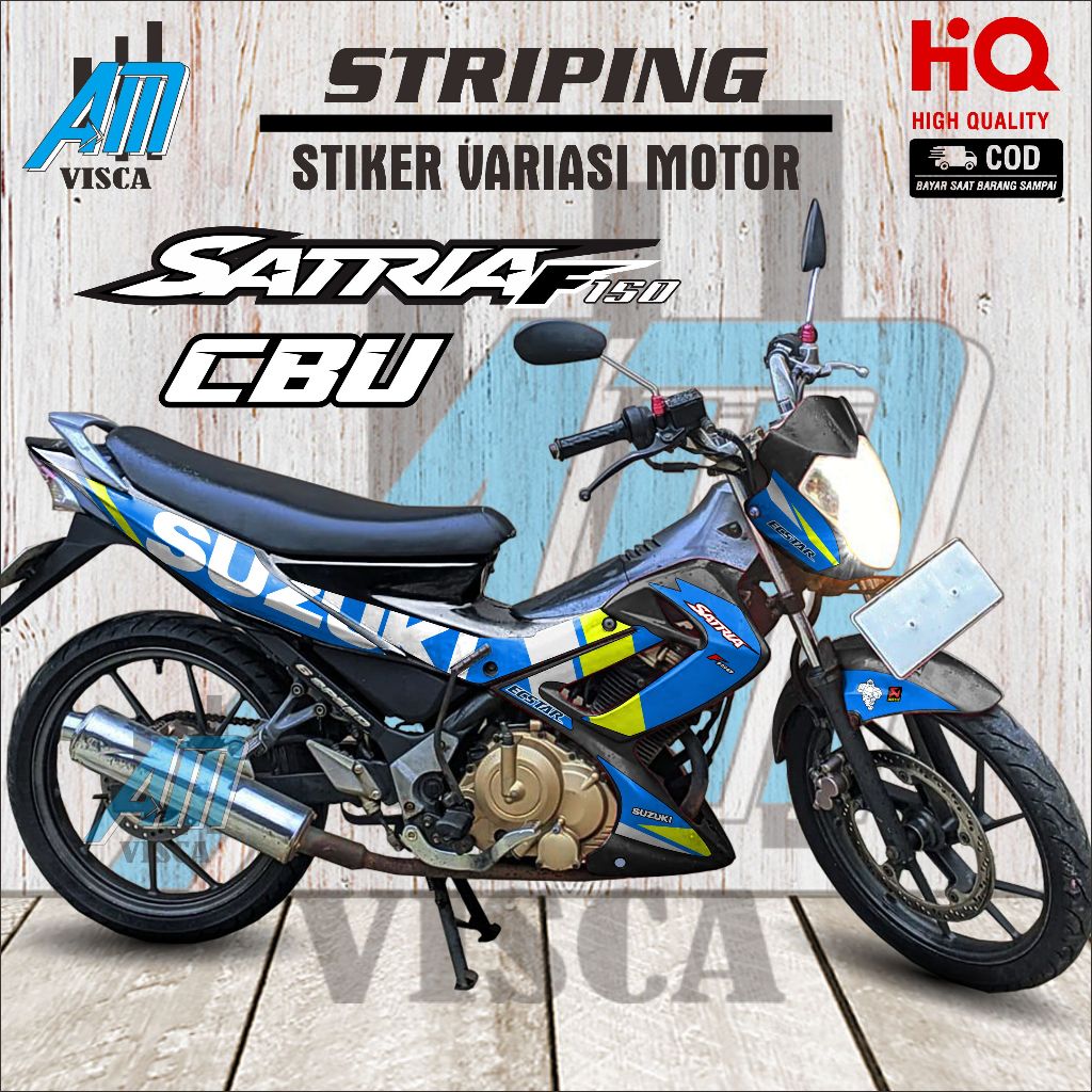 Striping Satria Fu Cbu 2004 Stiker Variasi Motor Suzuki Satria Fu 150 Cbu Desain Livery Suzuki
