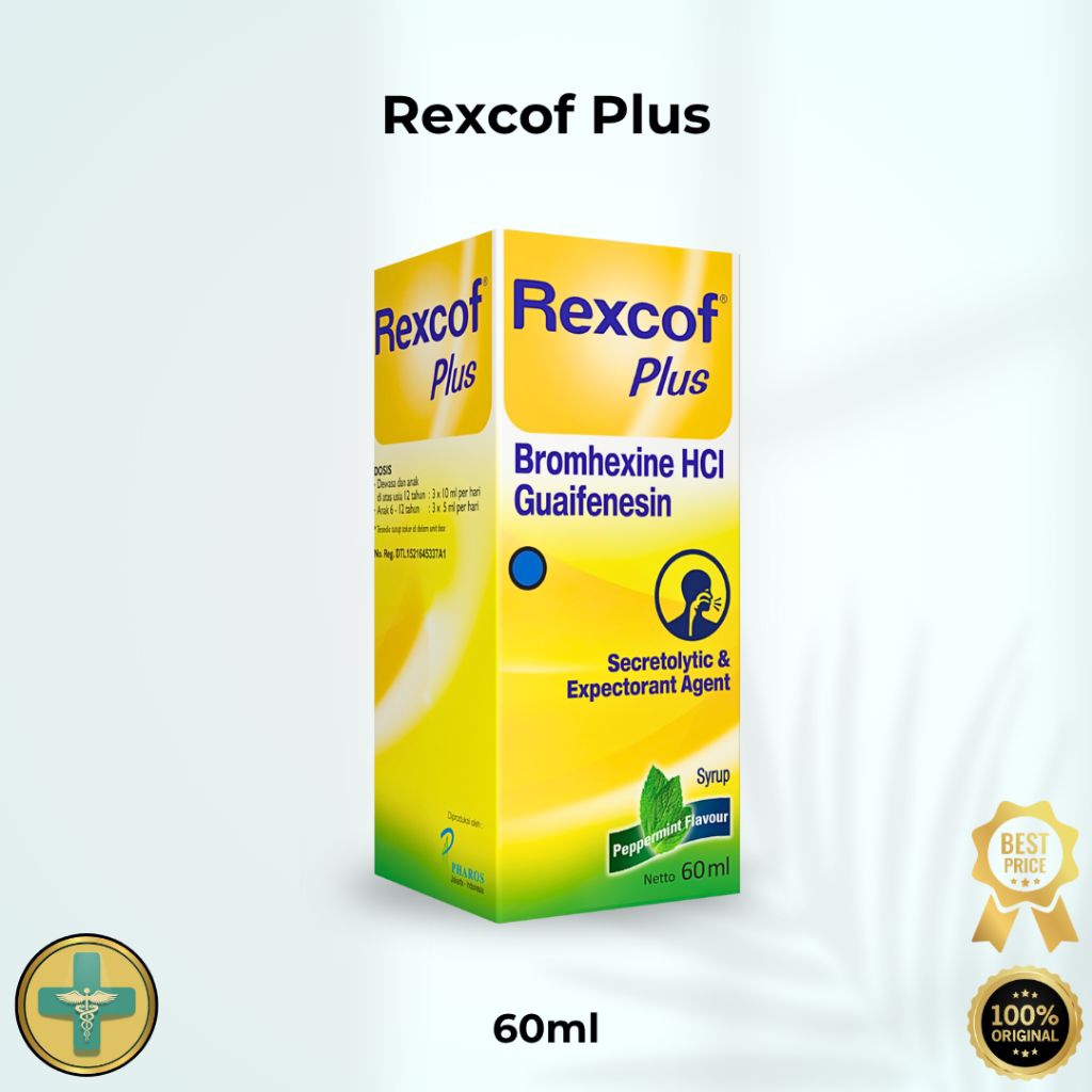 Rexcof Sirup 60 ml – Obat Batuk Berdahak & Alergi, Tenggorokan Lega Tanpa Gangguan